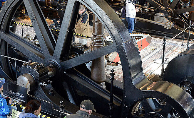 Leute im Wasserwerk Augsburg am Wassertag. Weiterverlinkung auf swa erleben Seite